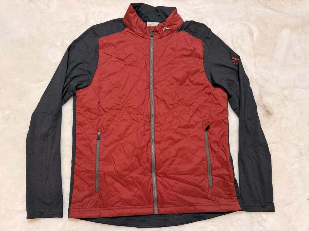 KJUS Men's Red Gray Retention Jacket Size Large Regular Fit